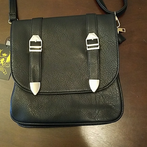 calista Handbags - Black/Gold crossbody bag